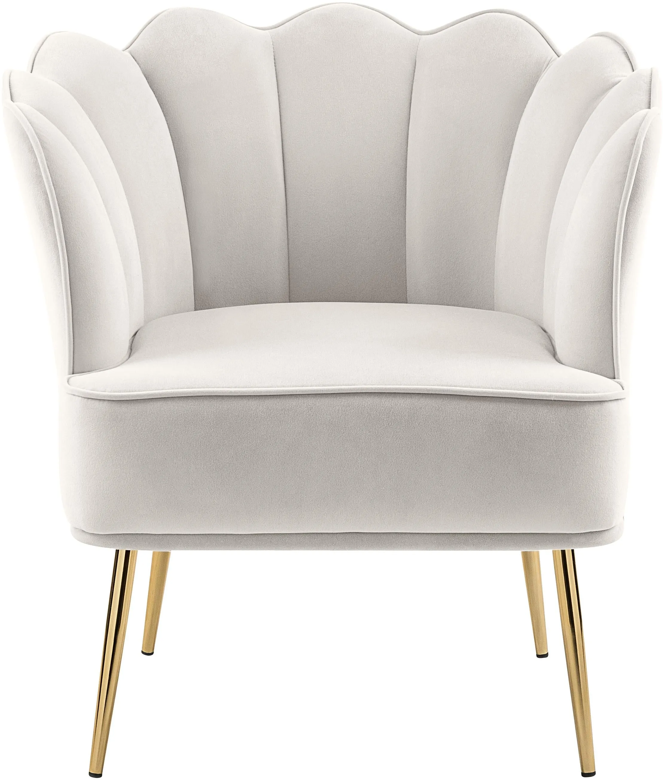 Jester Cream Velvet Accent Chair