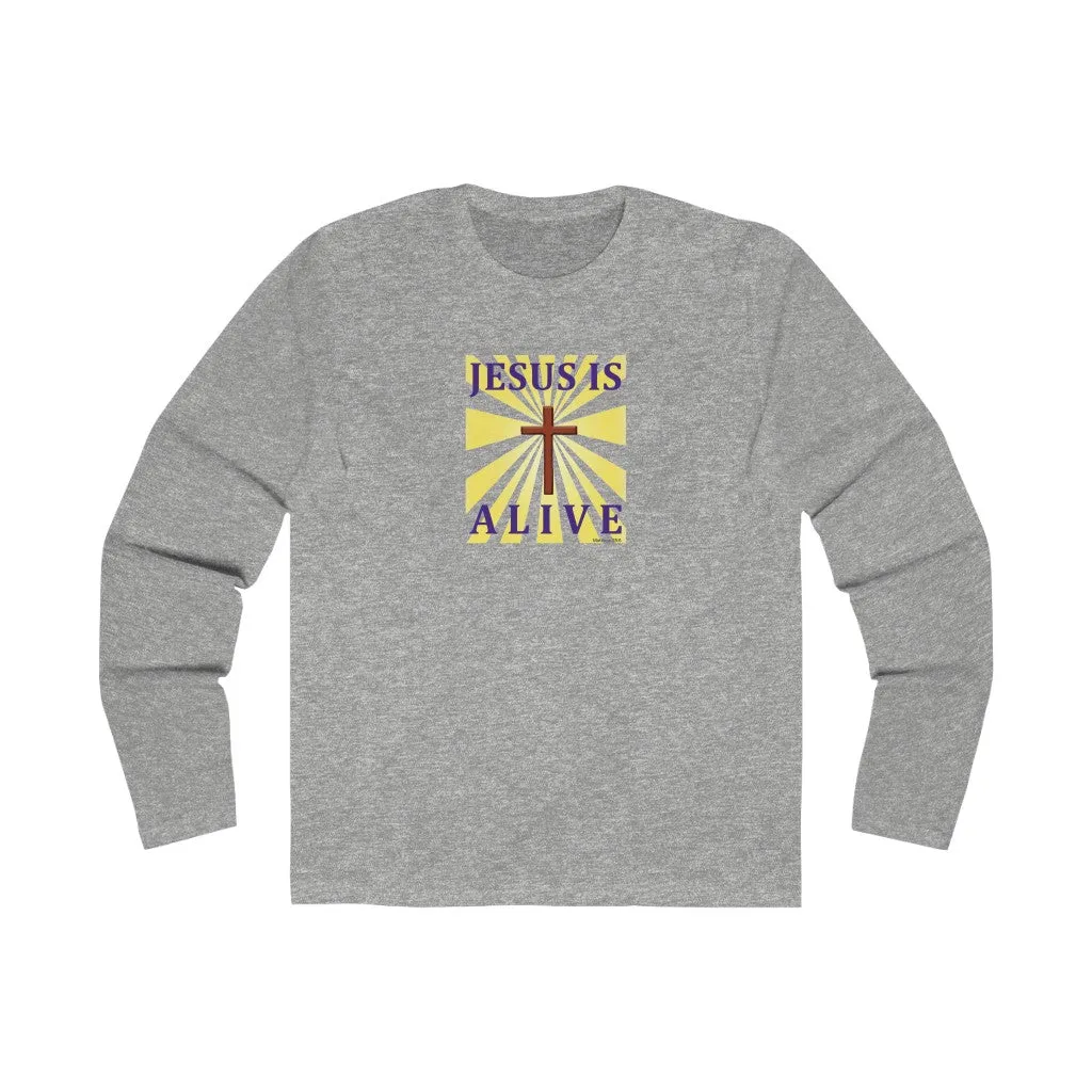 Jesus is Alive Men's Long Sleeve Crew Tee