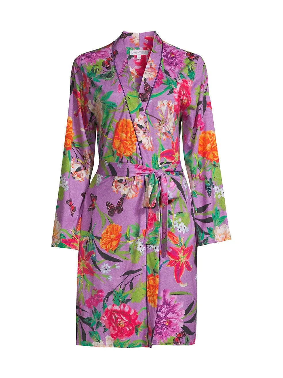 Johnny Was Goza Floral Cap Sleeve Sleep Dress Flower Butterfly Home Pink Small NEW
