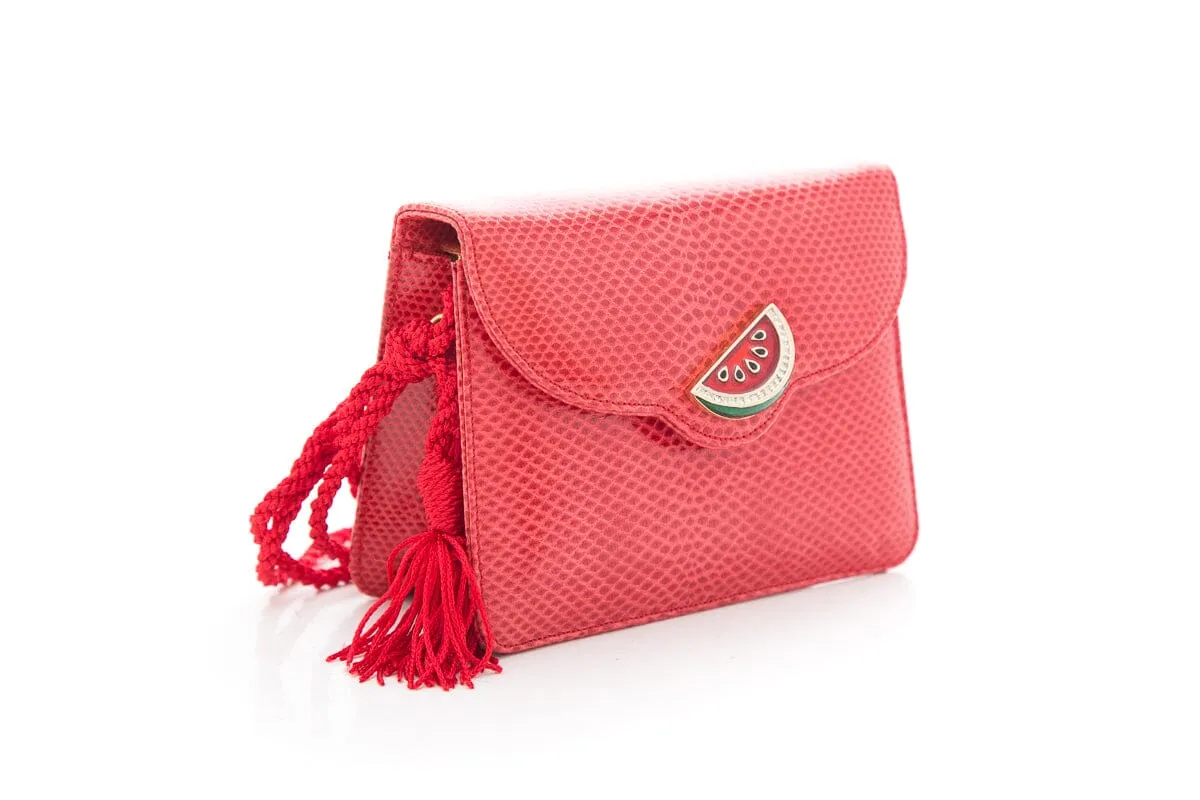 Judith Leiber Red Watermelon Detail Clutch NWT