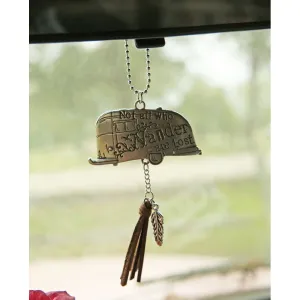 Junk Gypsy Not All Who Wander Car Charm
