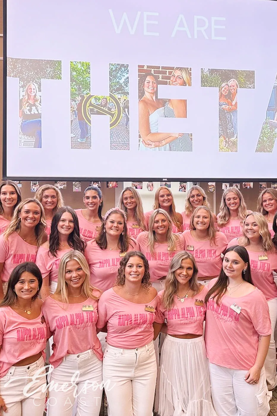 Kappa Alpha Theta Pink Sisterhood Slouchy Tee