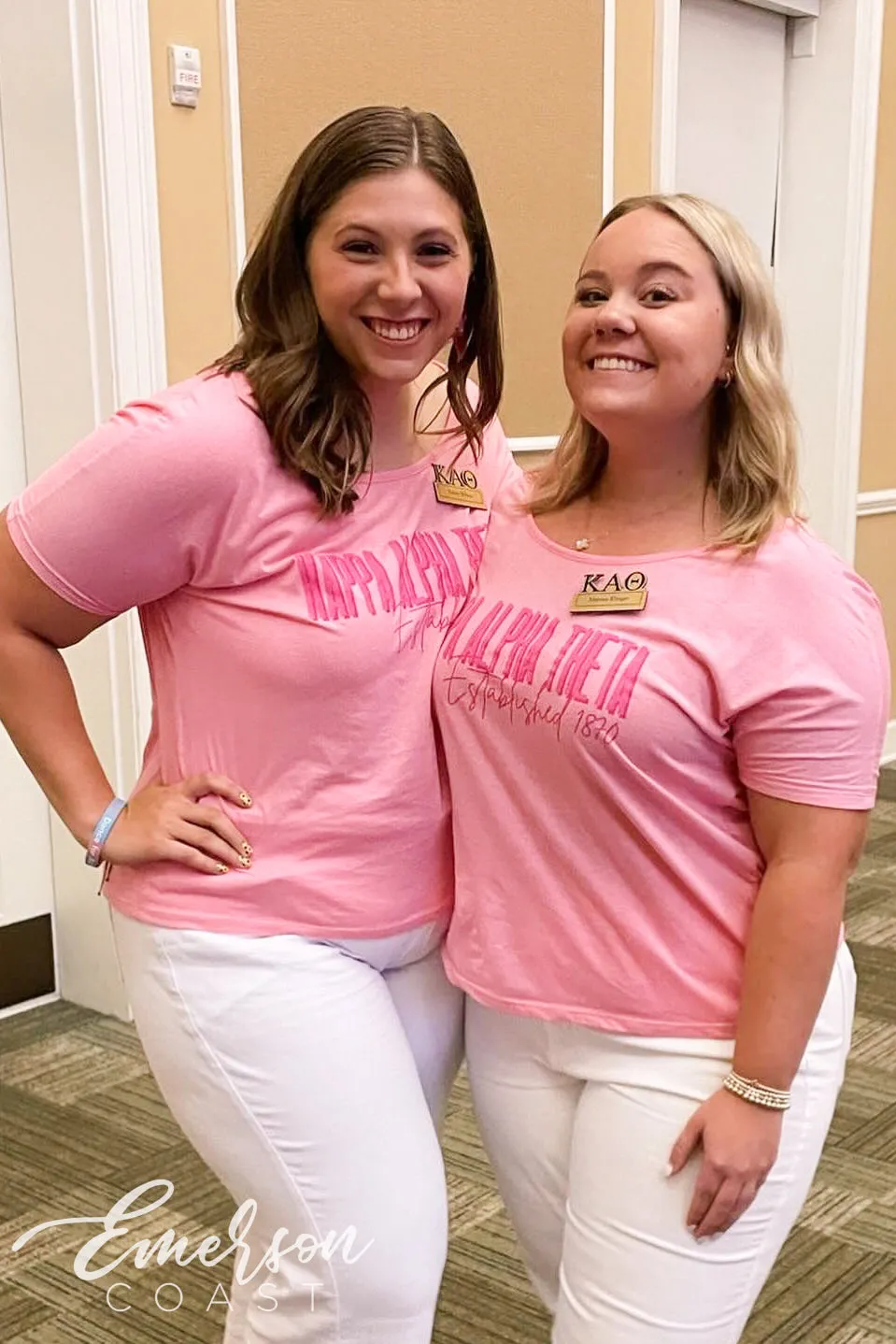 Kappa Alpha Theta Pink Sisterhood Slouchy Tee