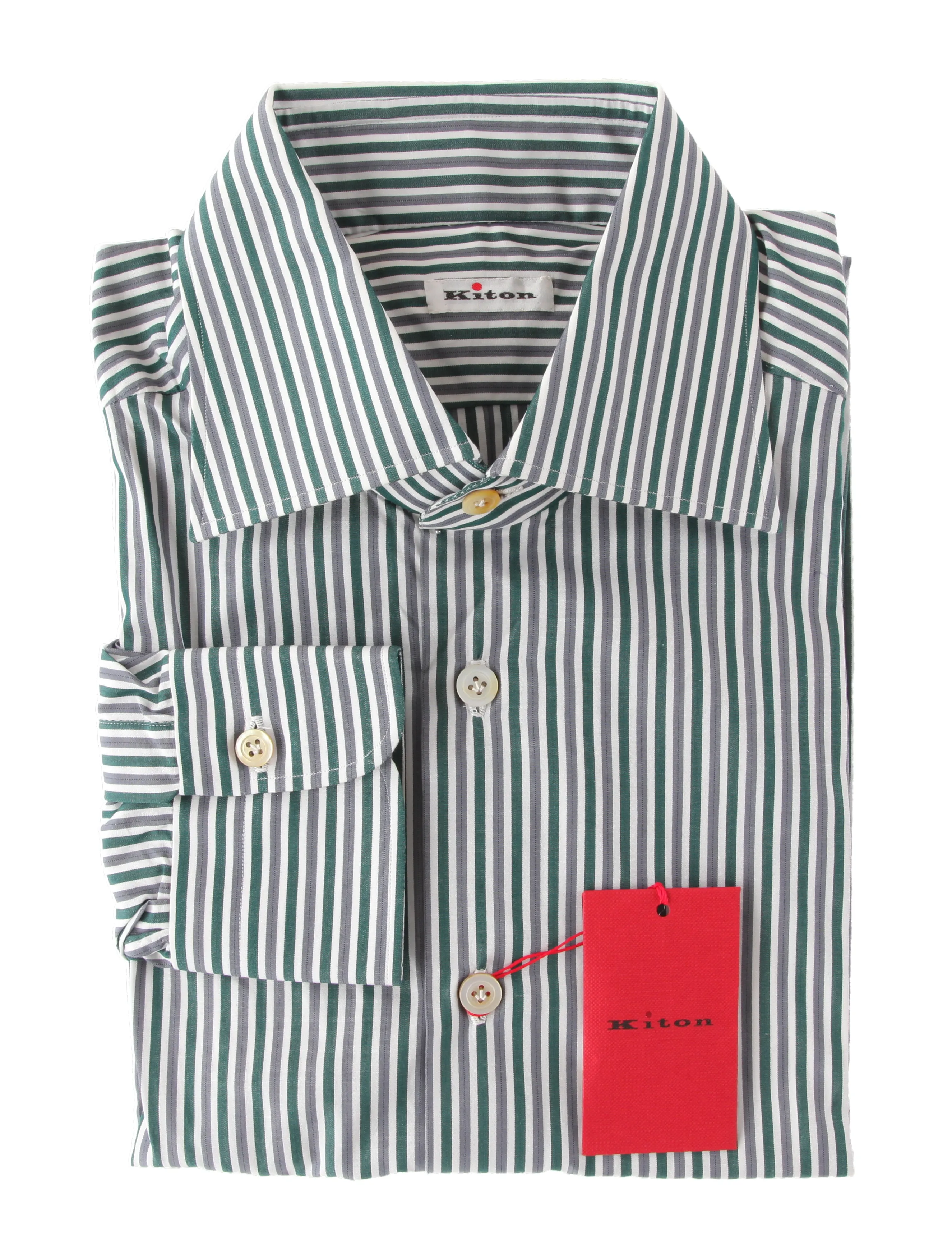 Kiton Green Shirt - Slim