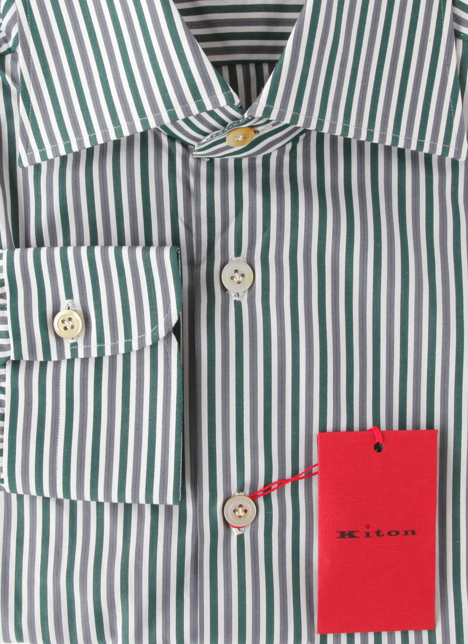 Kiton Green Shirt - Slim