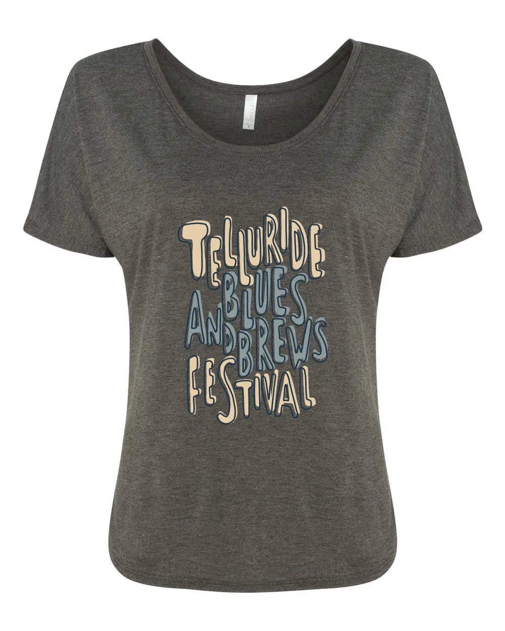 Ladies Dark Gray Shirt - Retro Letters