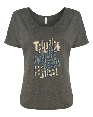 Ladies Dark Gray Shirt - Retro Letters