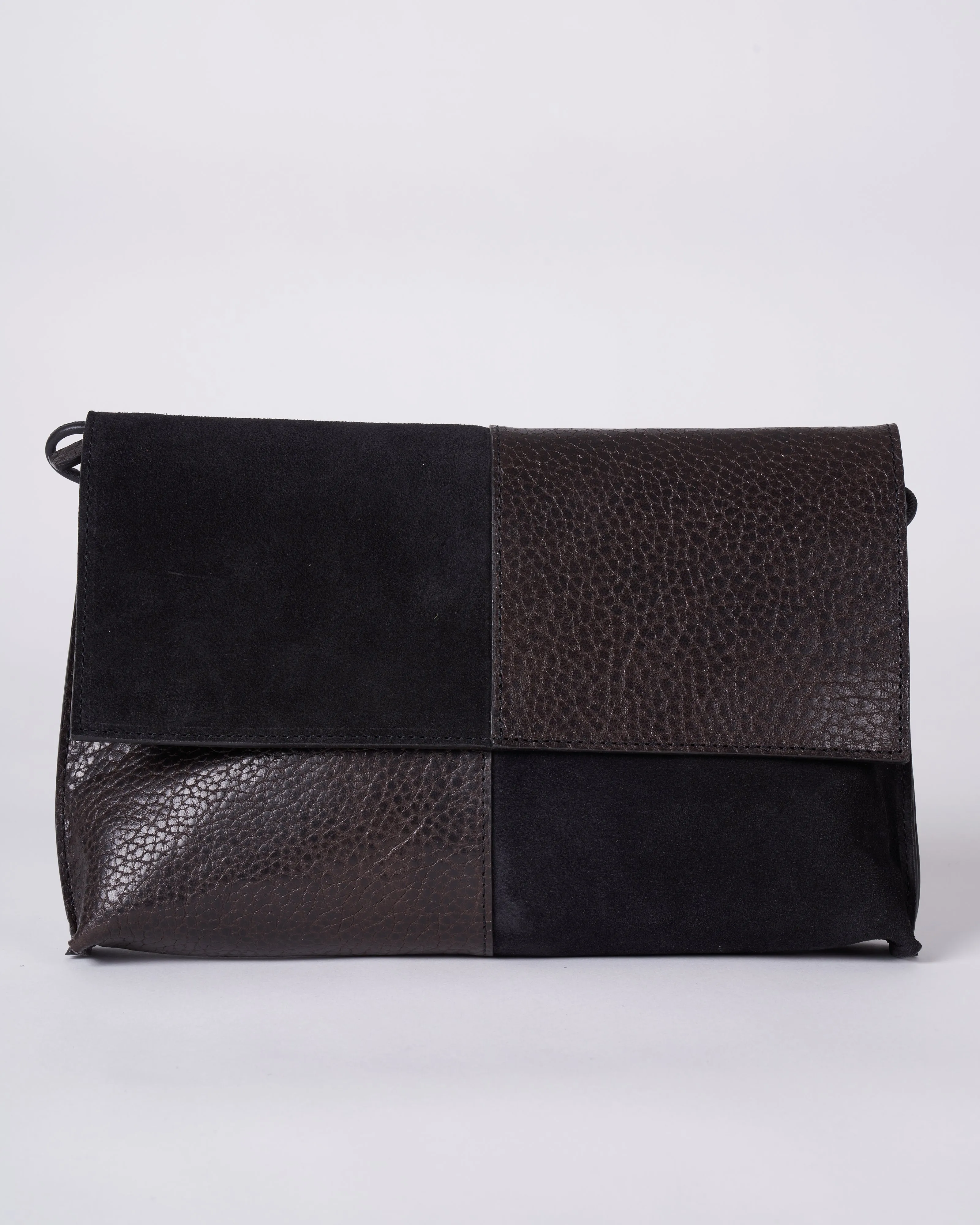 large strappy foldover - 2 tone graphite