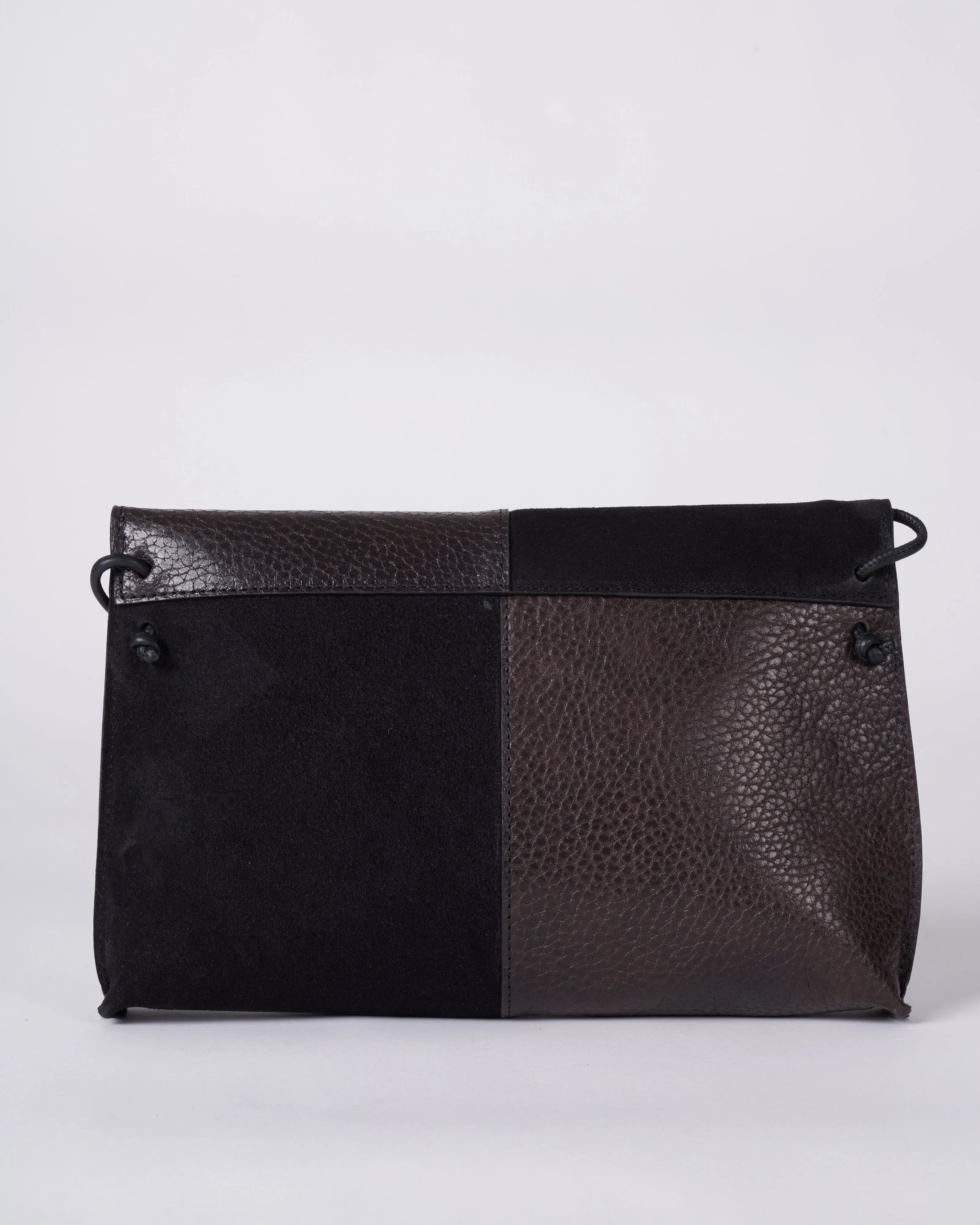 large strappy foldover - 2 tone graphite