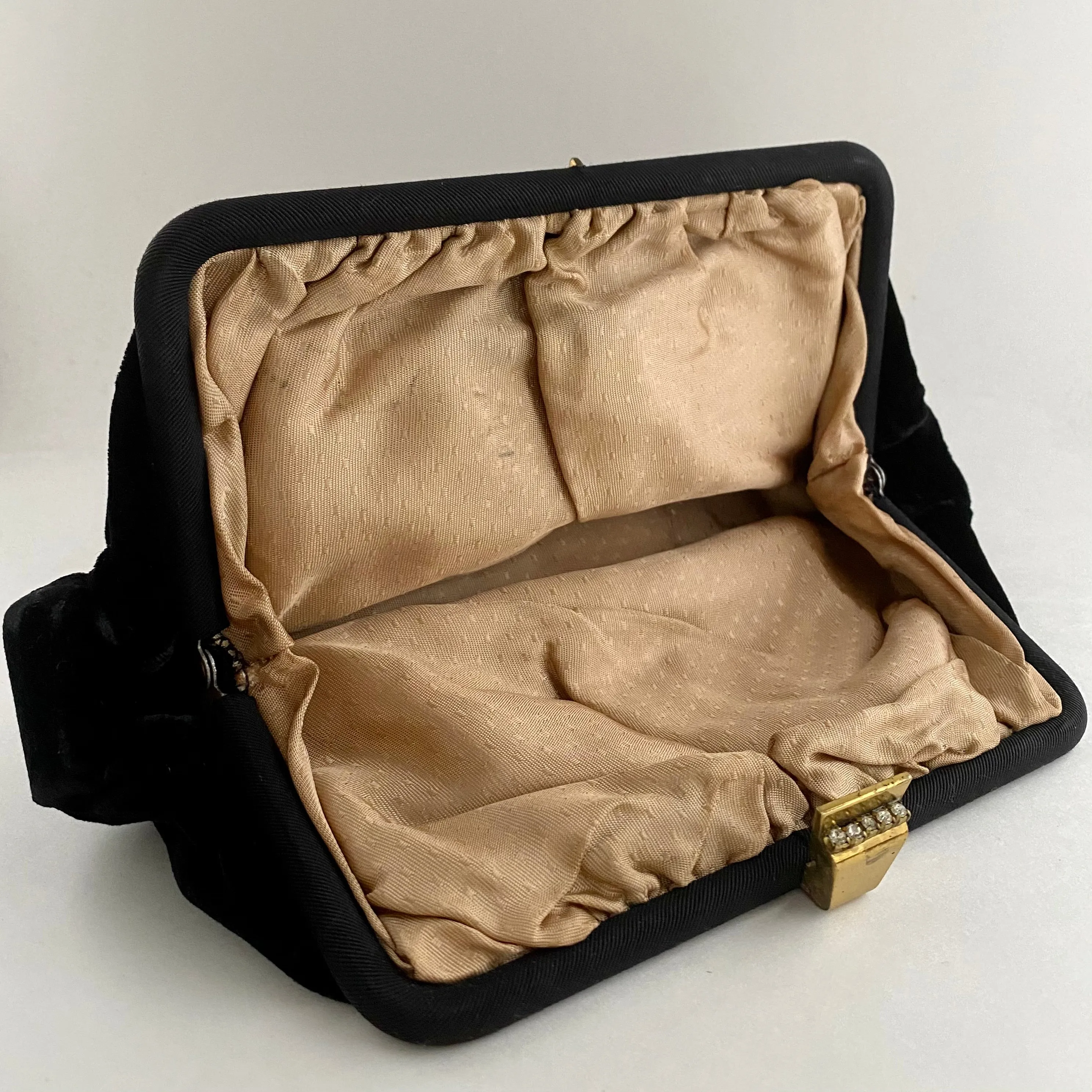 Late 50s/ Early 60s Black Velvet Clutch