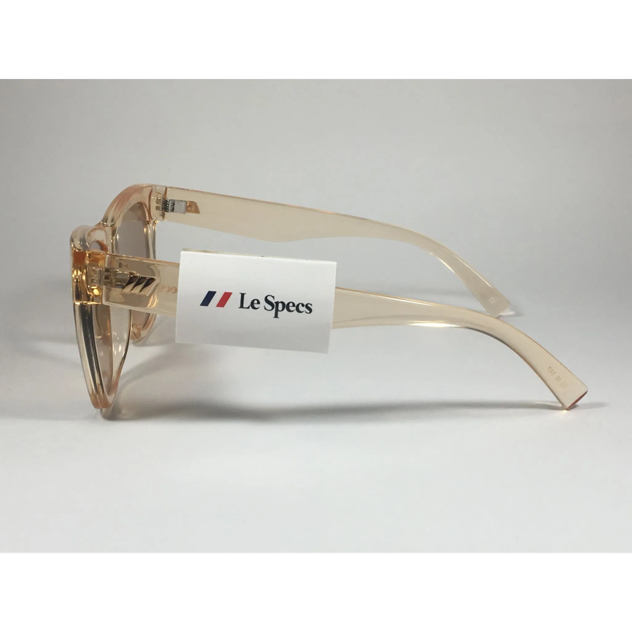 Le Specs Escapade Sunglasses Square Sandstorm Crystal Frame Gold Semi Mirror Lens