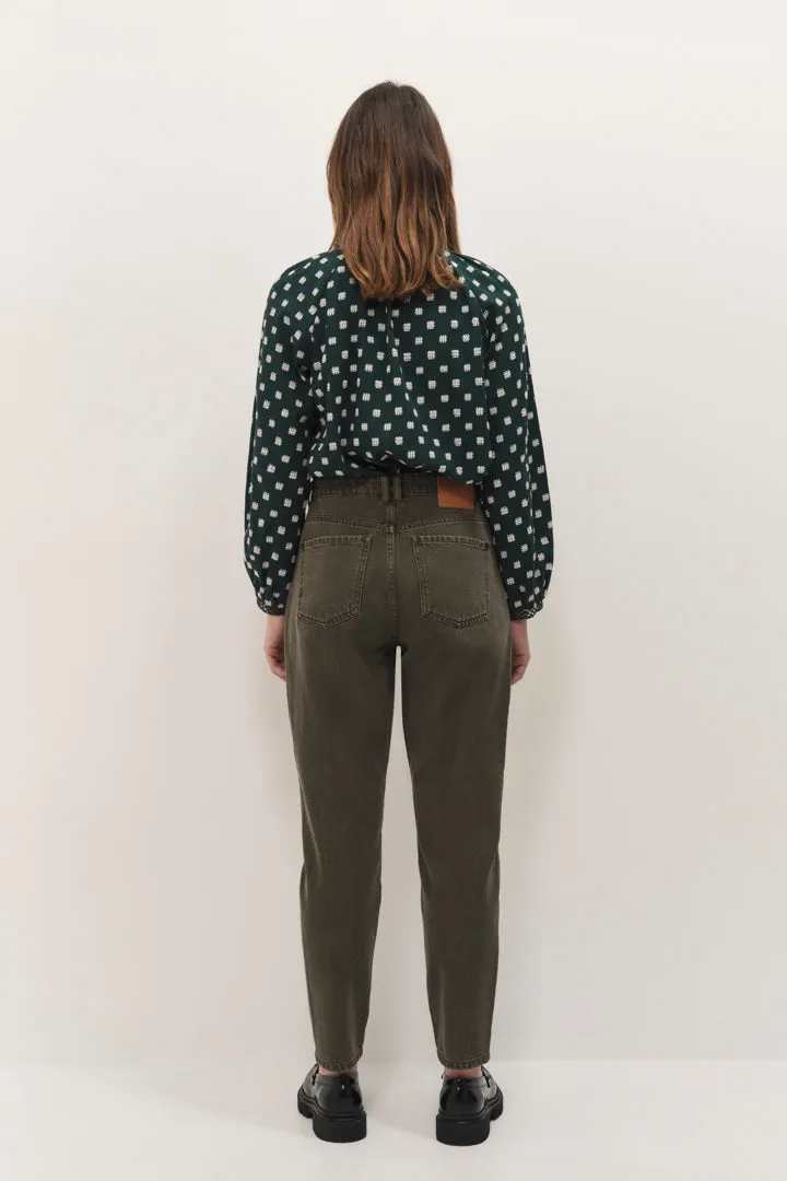LE TAYLOR - Jean slouchy vétiver 7/8e