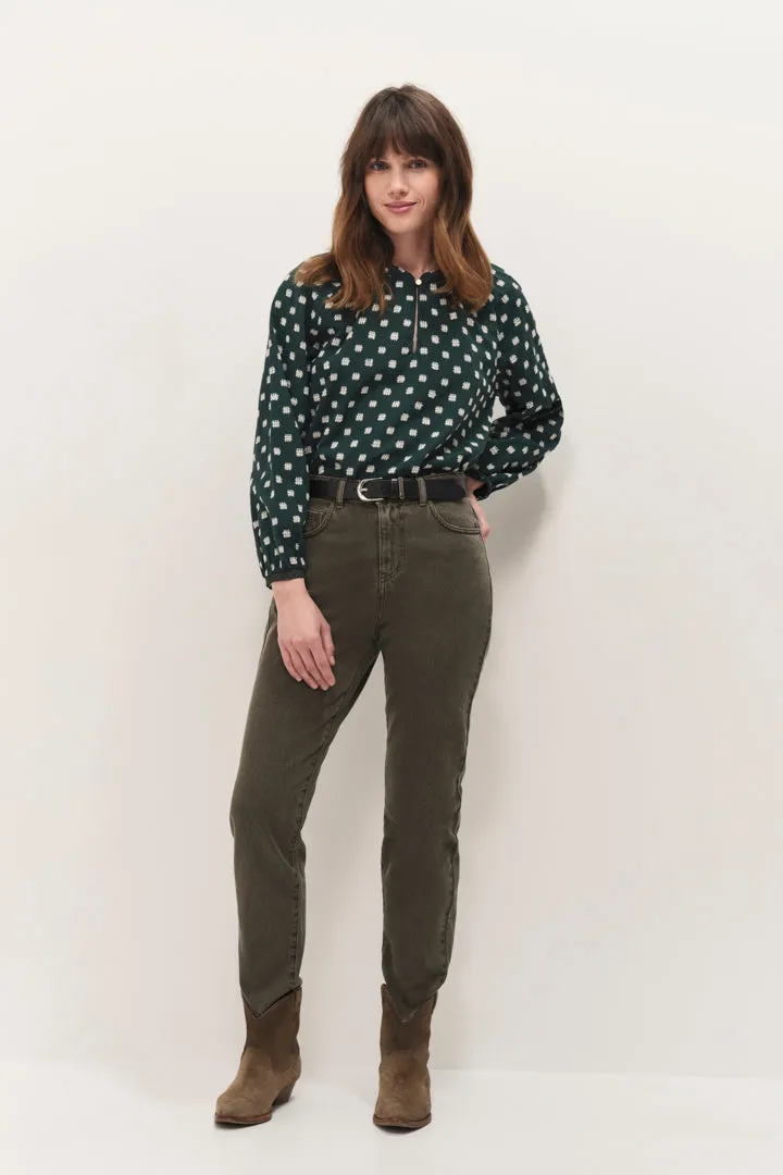 LE TAYLOR - Jean slouchy vétiver 7/8e