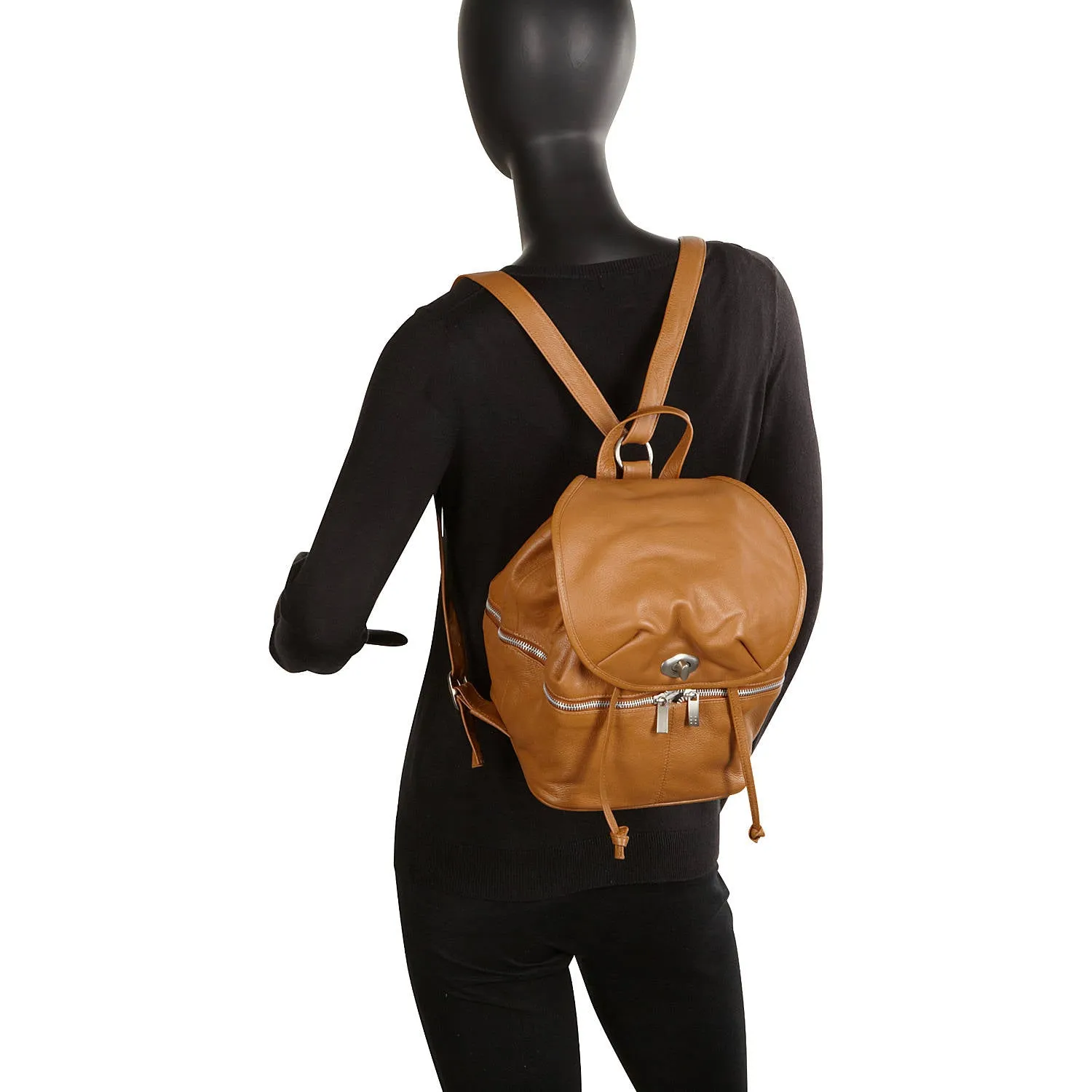 LEATHER DRAWSTRING BACKPACK