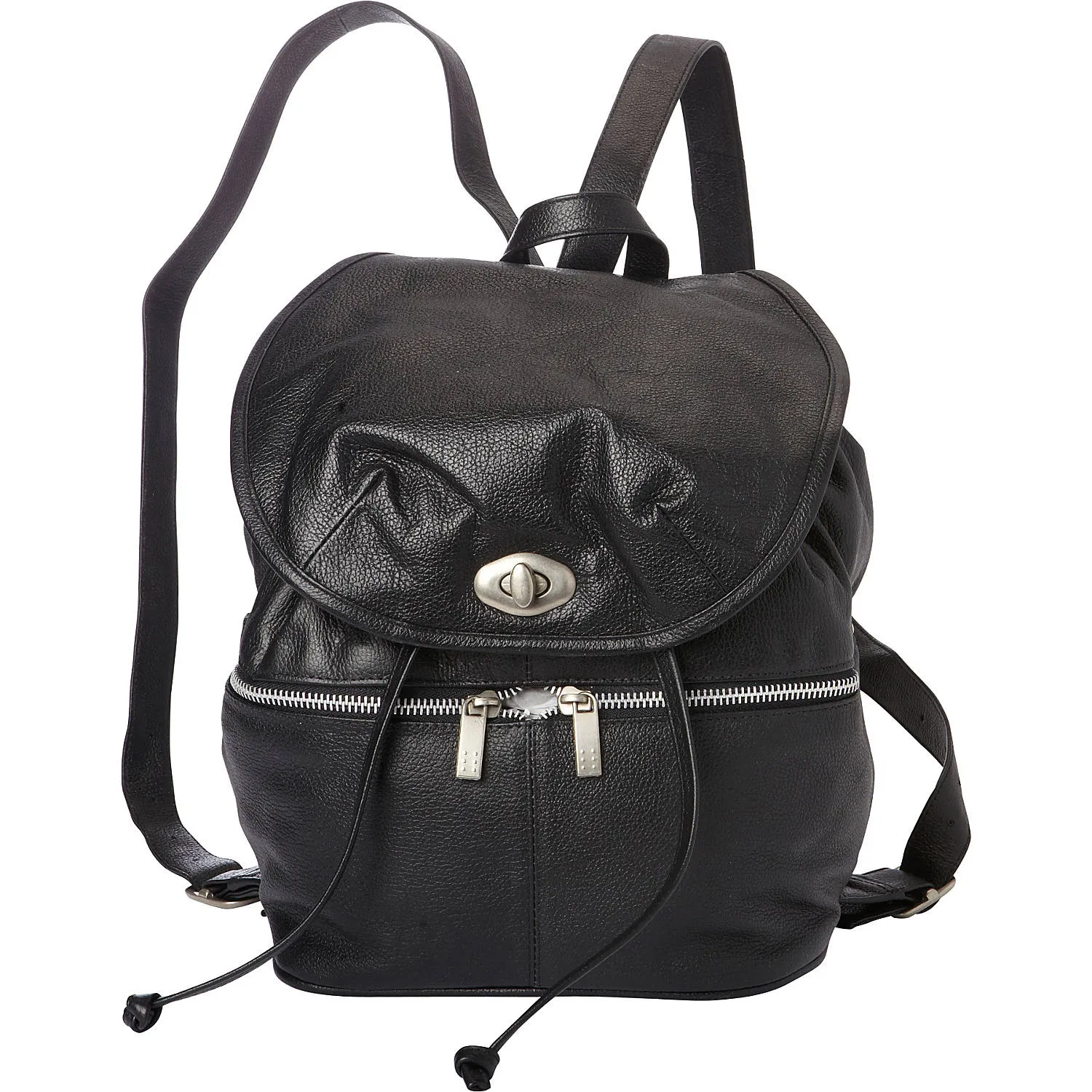 LEATHER DRAWSTRING BACKPACK