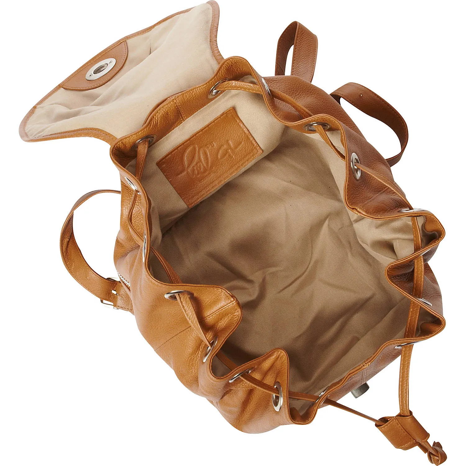 LEATHER DRAWSTRING BACKPACK