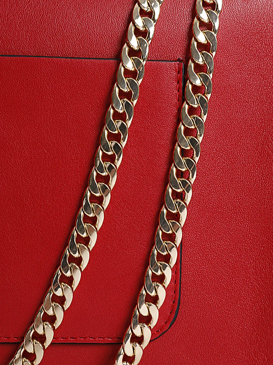 Leather Shoulder Bag with Detachable Guard Purse
