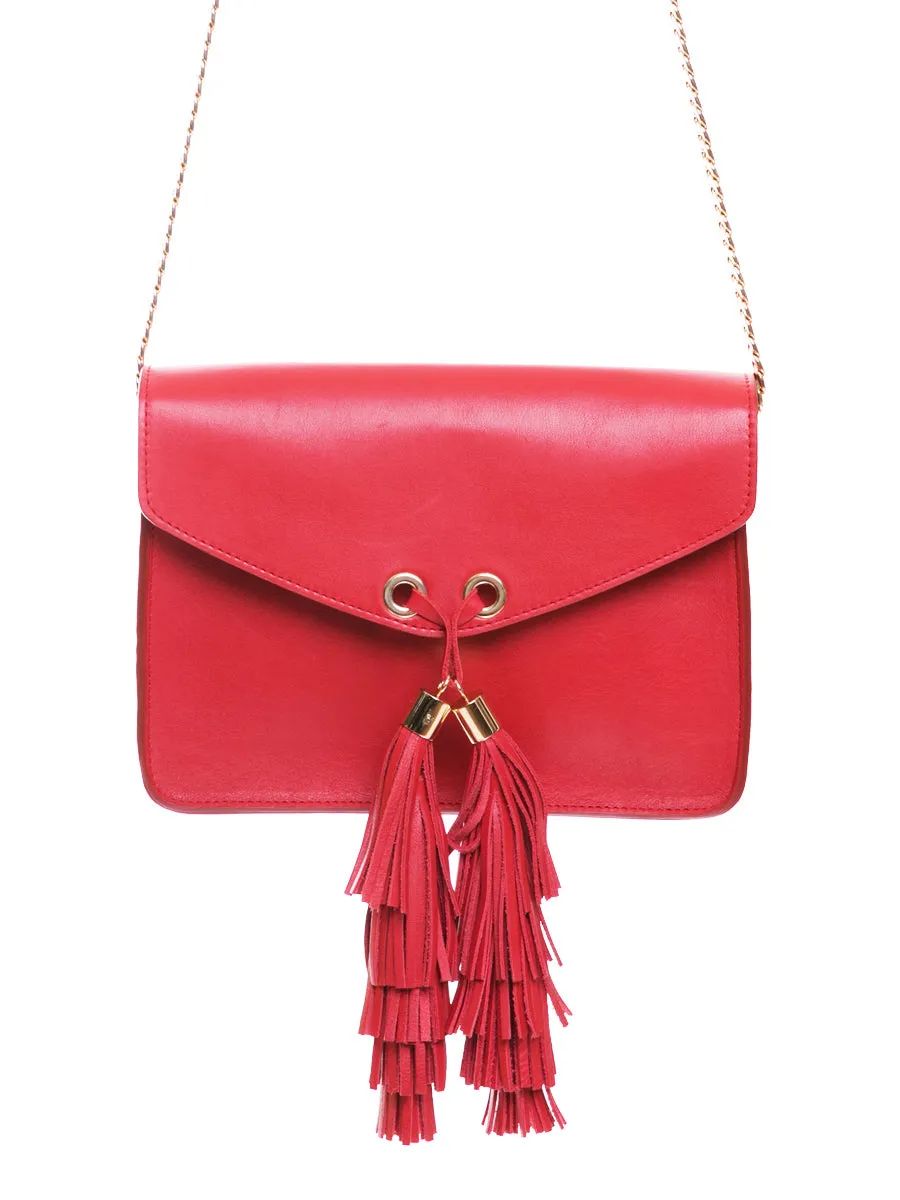 Leather Shoulder Bag with Detachable Guard Purse