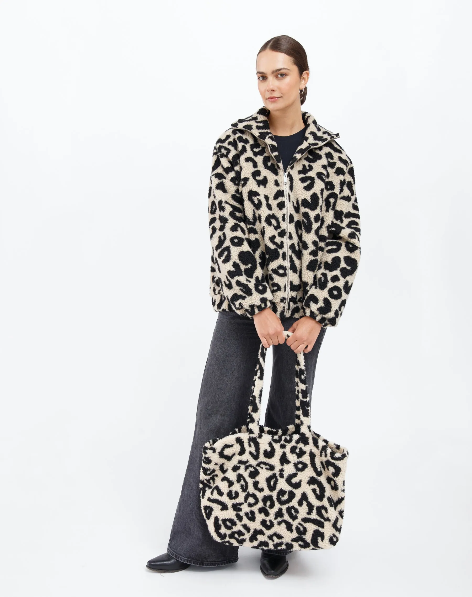Leopard Sherpa Tote