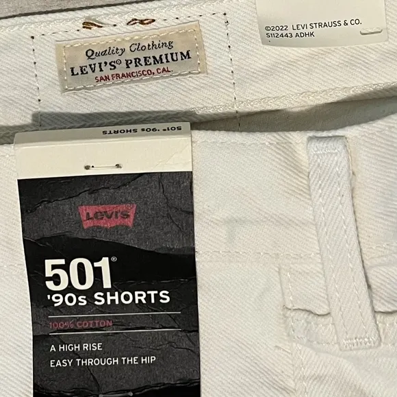 Levi's 501 &quot;Love Trip Crazy Legs&quot; 90s Shorts   Size 32  NWT