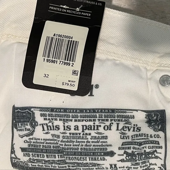 Levi's 501 &quot;Love Trip Crazy Legs&quot; 90s Shorts   Size 32  NWT