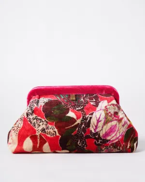 liette velvet clutch - pink