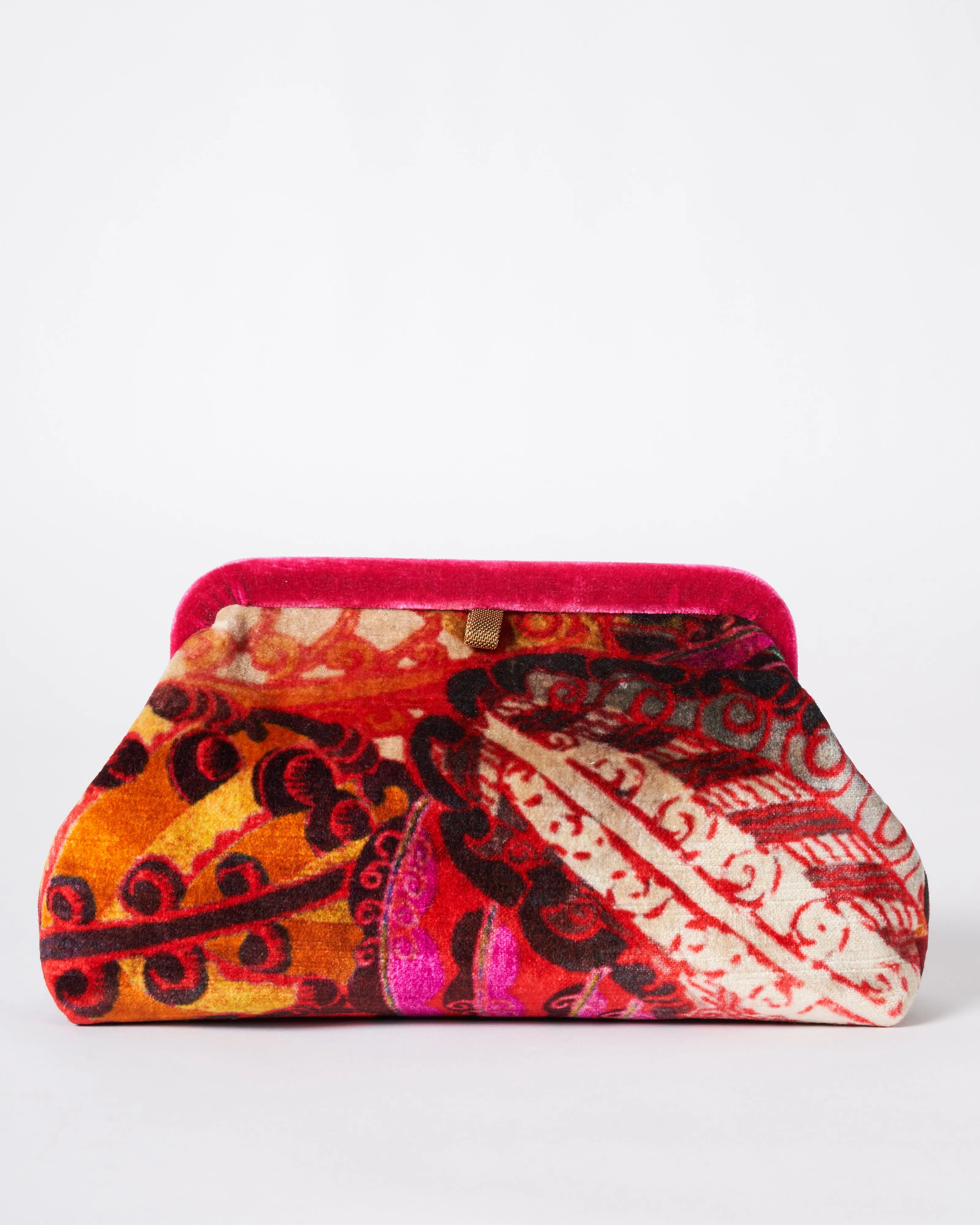 liette velvet clutch - pink