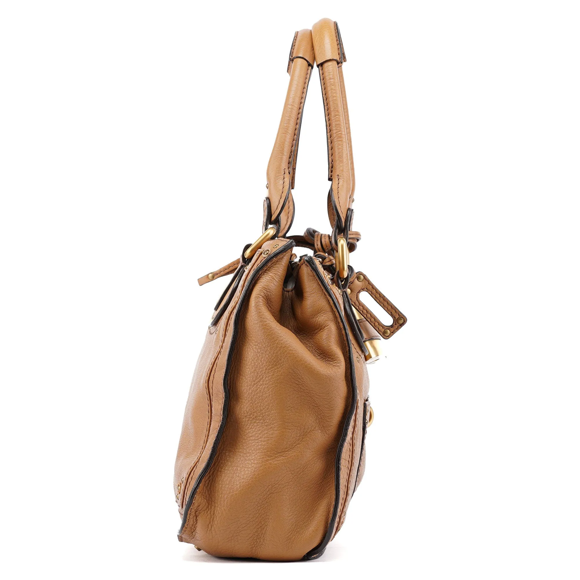 Light Brown Leather Paddington Tote Bag