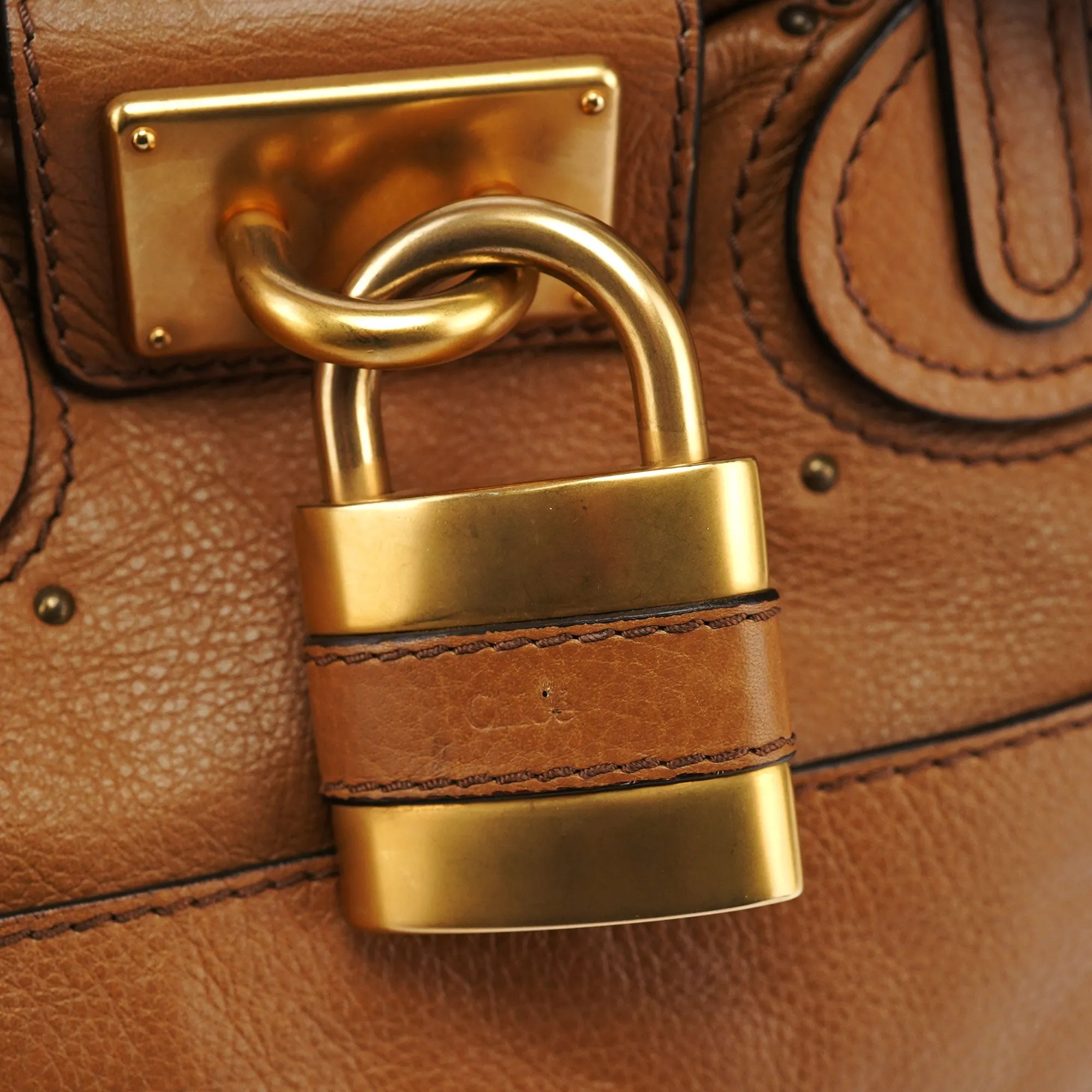 Light Brown Leather Paddington Tote Bag