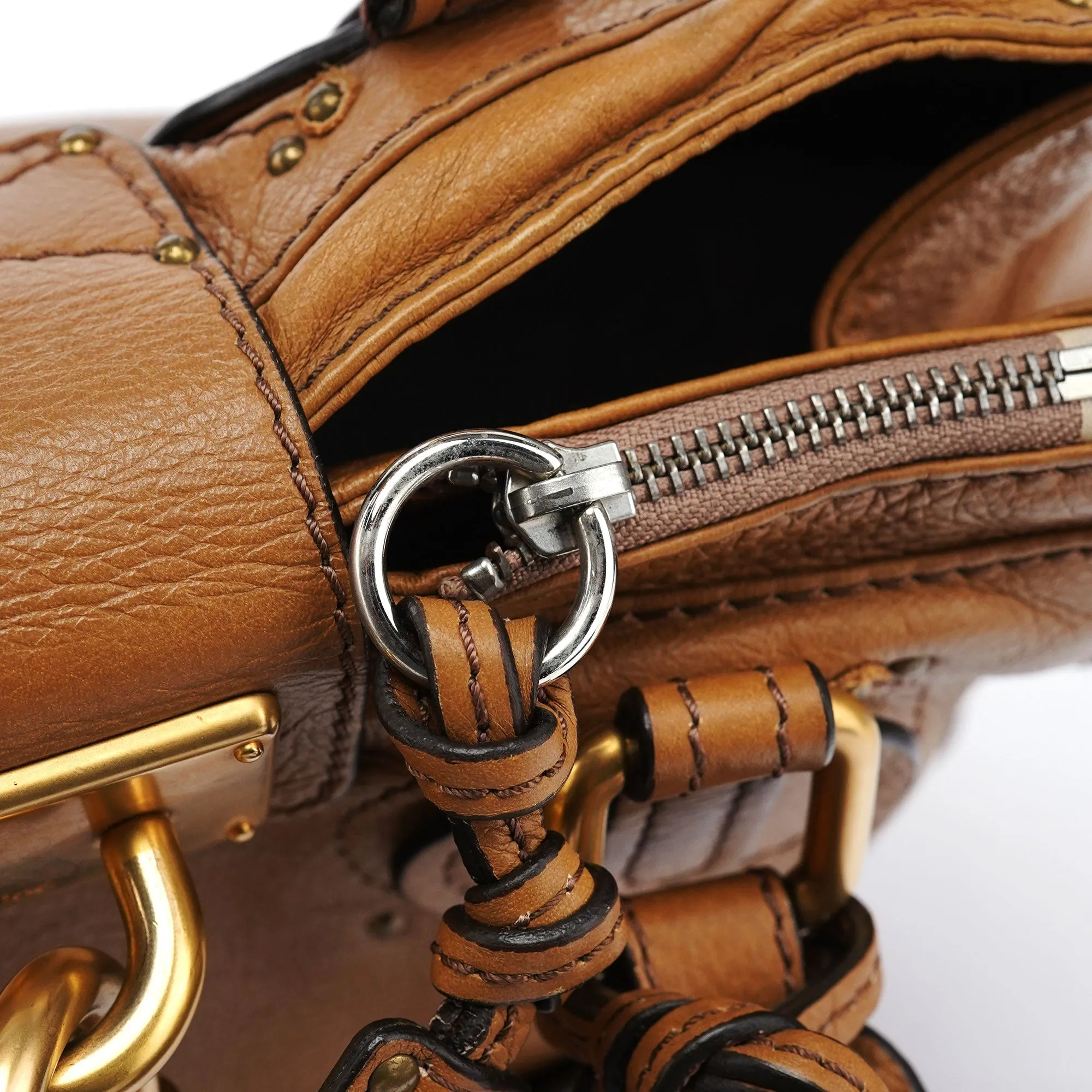 Light Brown Leather Paddington Tote Bag