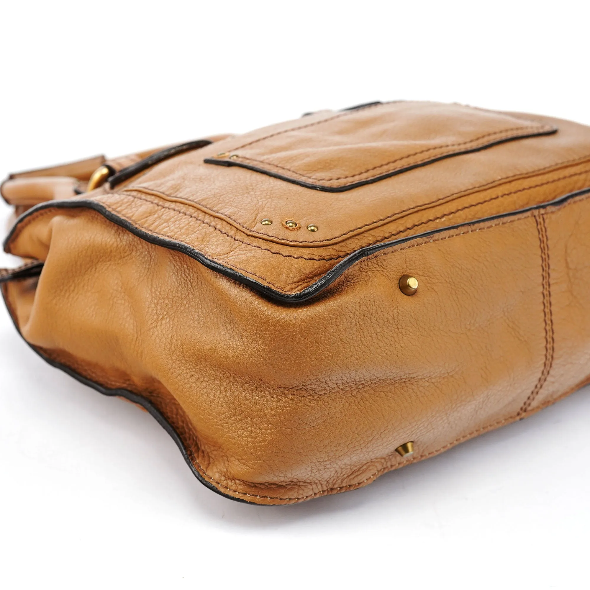 Light Brown Leather Paddington Tote Bag