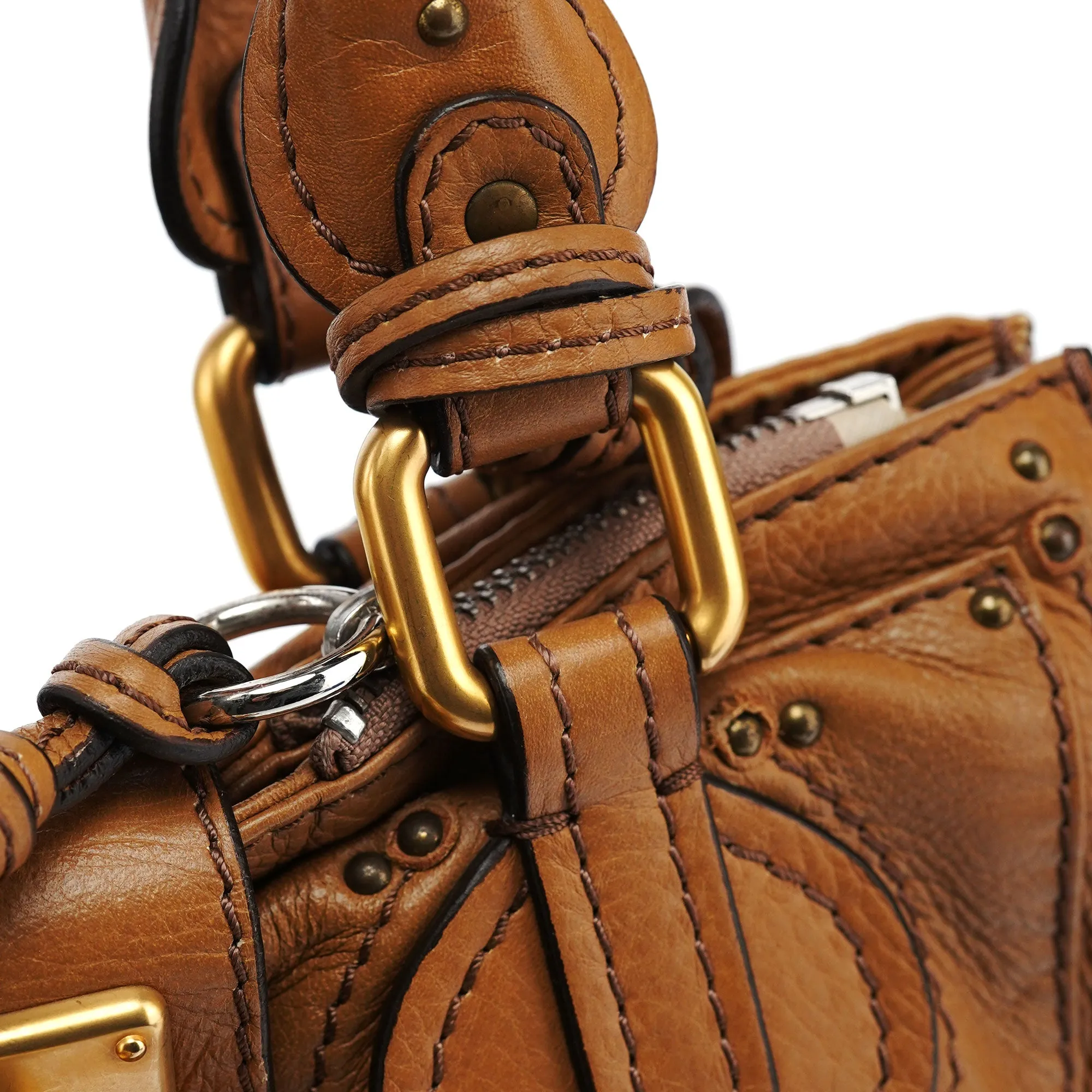 Light Brown Leather Paddington Tote Bag