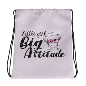 Little Girl Big Attitude (Esperanza - Raising Dion) Drawstring Bag