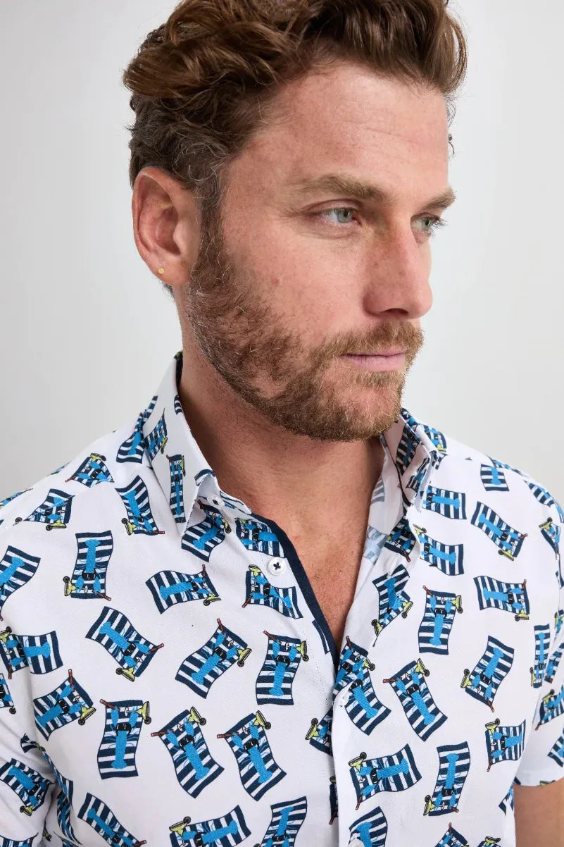 LOBSTERS POPLIN STRETCH SHORT SLEEVE SHIRT