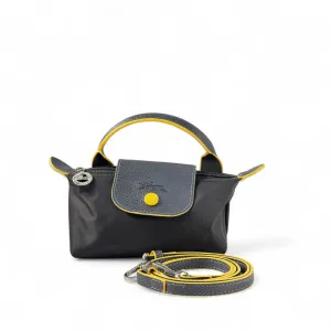 Longchamp Le Pliage Mini Crossbody – Black & Yellow Edition 🌟