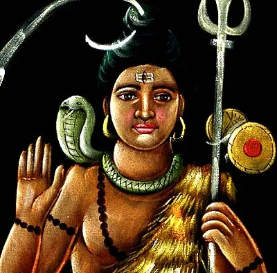 Lord Shiv Shambhu - Velvet Painting  26"