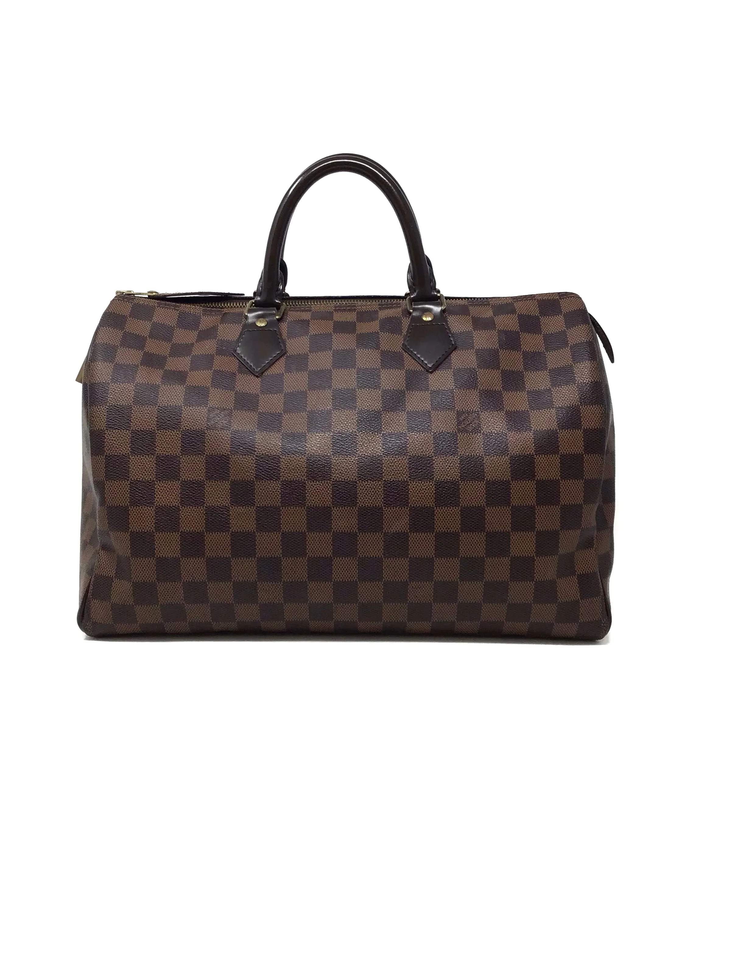 Louis Vuitton '11 'Speedy' 35 Damier Ebene Bag (No Keys)