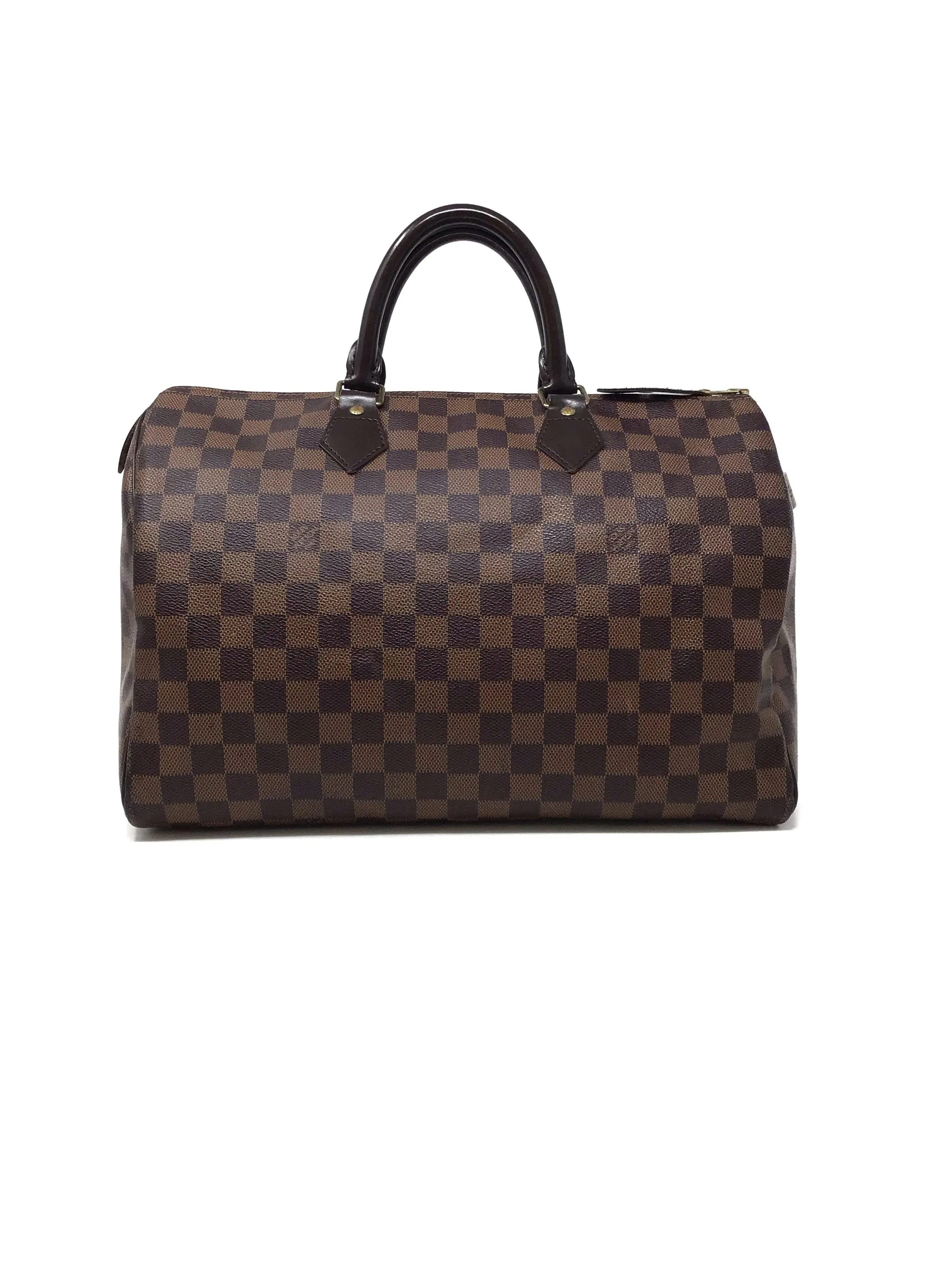 Louis Vuitton '11 'Speedy' 35 Damier Ebene Bag (No Keys)