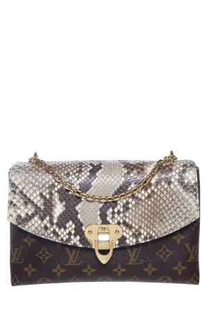 Louis Vuitton Brown Monogram Python-Trim Saint Placide Handbag