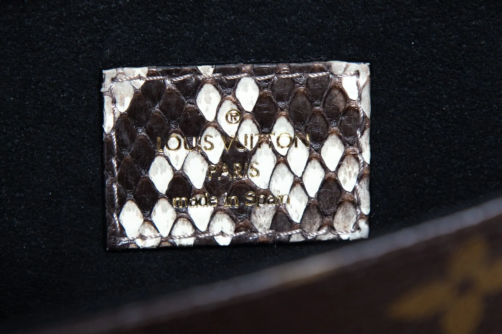 Louis Vuitton Brown Monogram Python-Trim Saint Placide Handbag