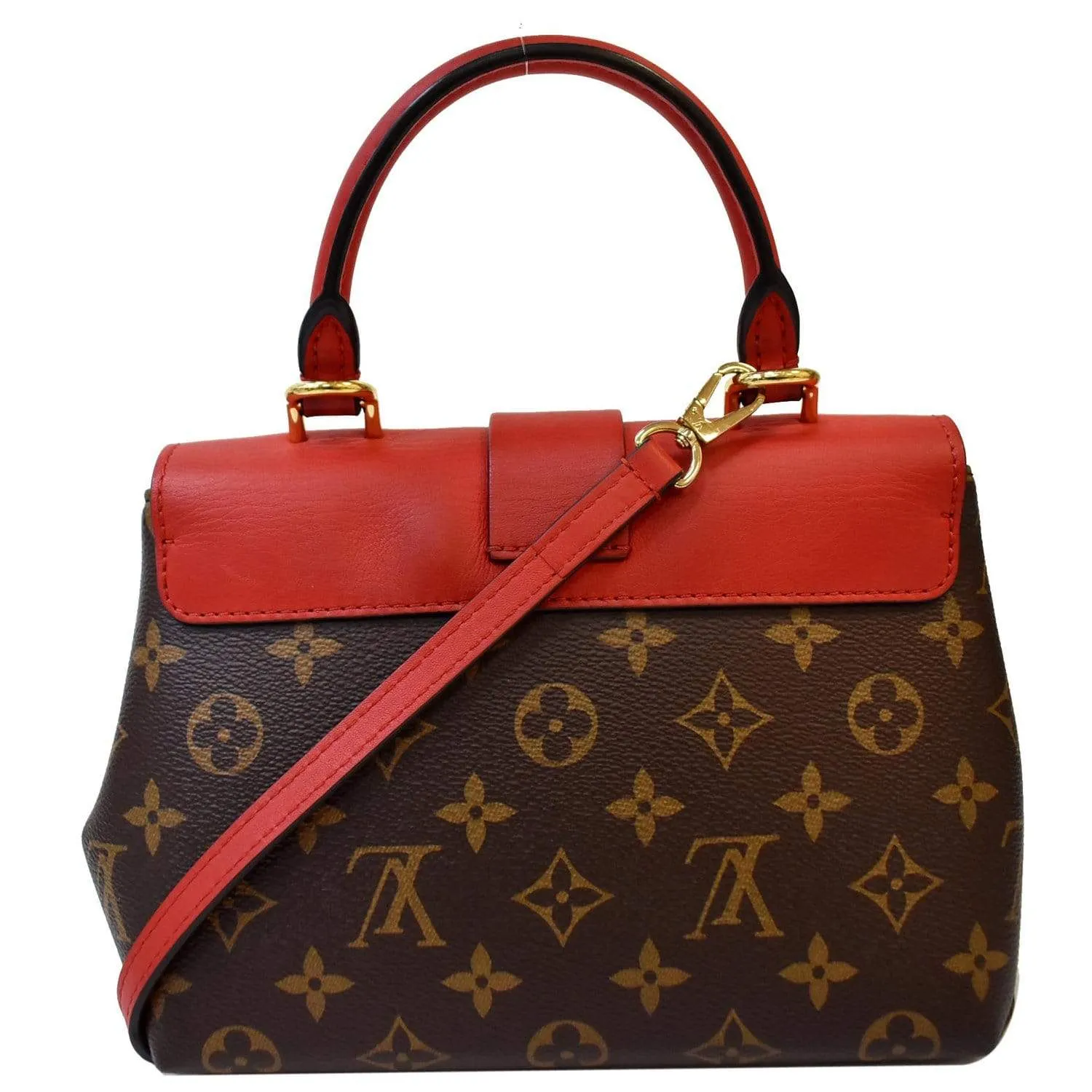 LOUIS VUITTON Locky BB Monogram Canvas Crossbody Bag Red