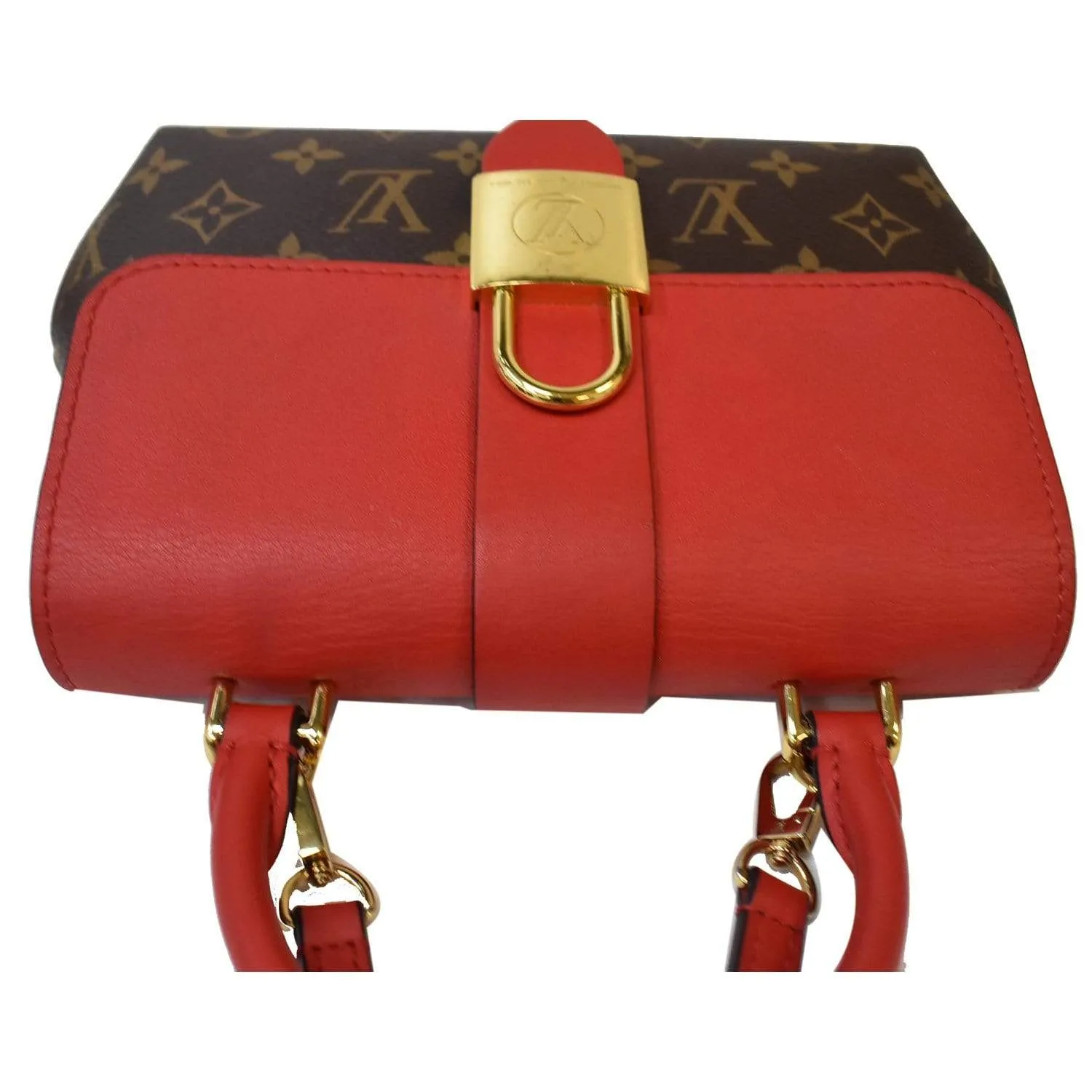 LOUIS VUITTON Locky BB Monogram Canvas Crossbody Bag Red