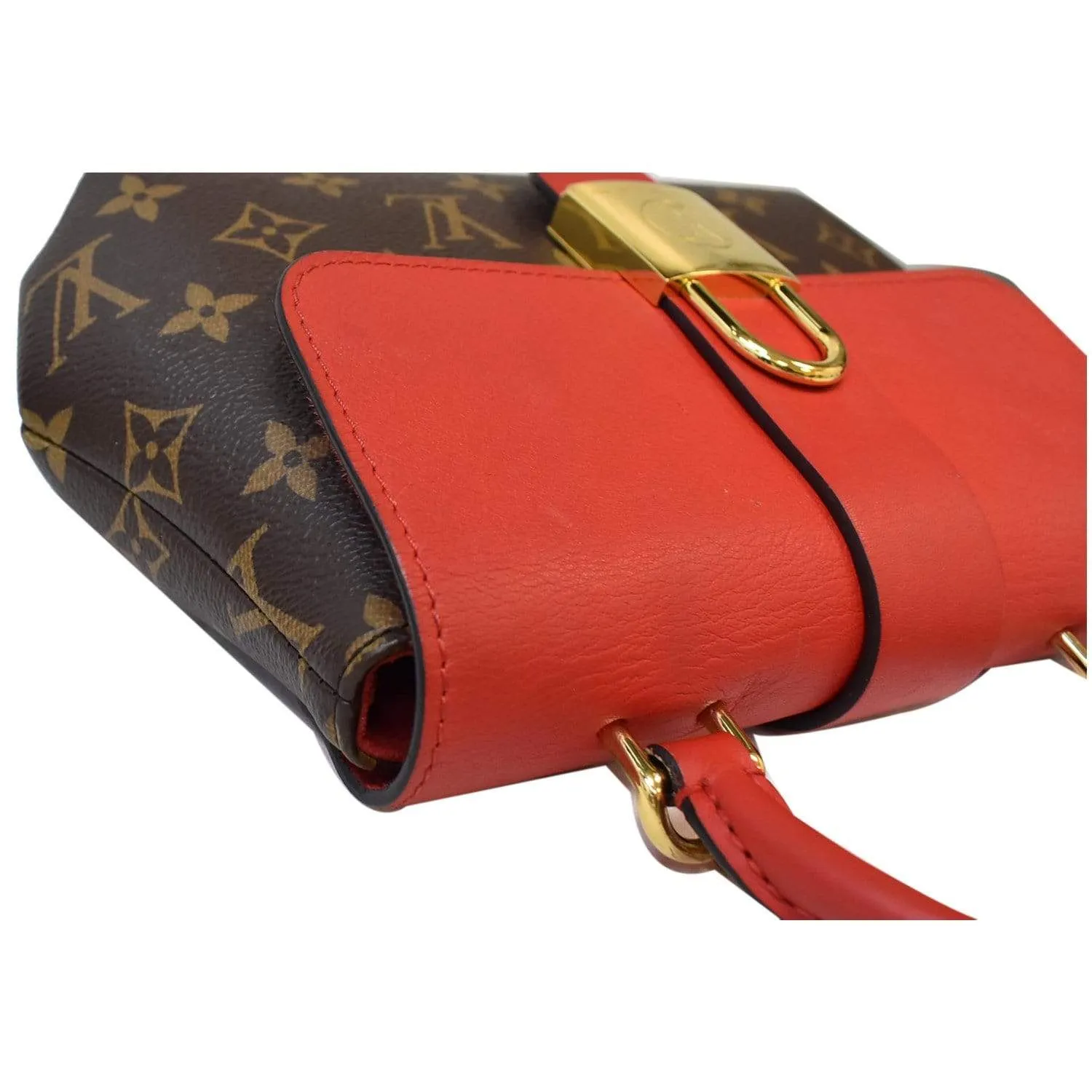 LOUIS VUITTON Locky BB Monogram Canvas Crossbody Bag Red