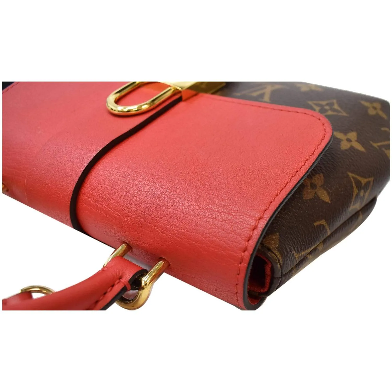 LOUIS VUITTON Locky BB Monogram Canvas Crossbody Bag Red