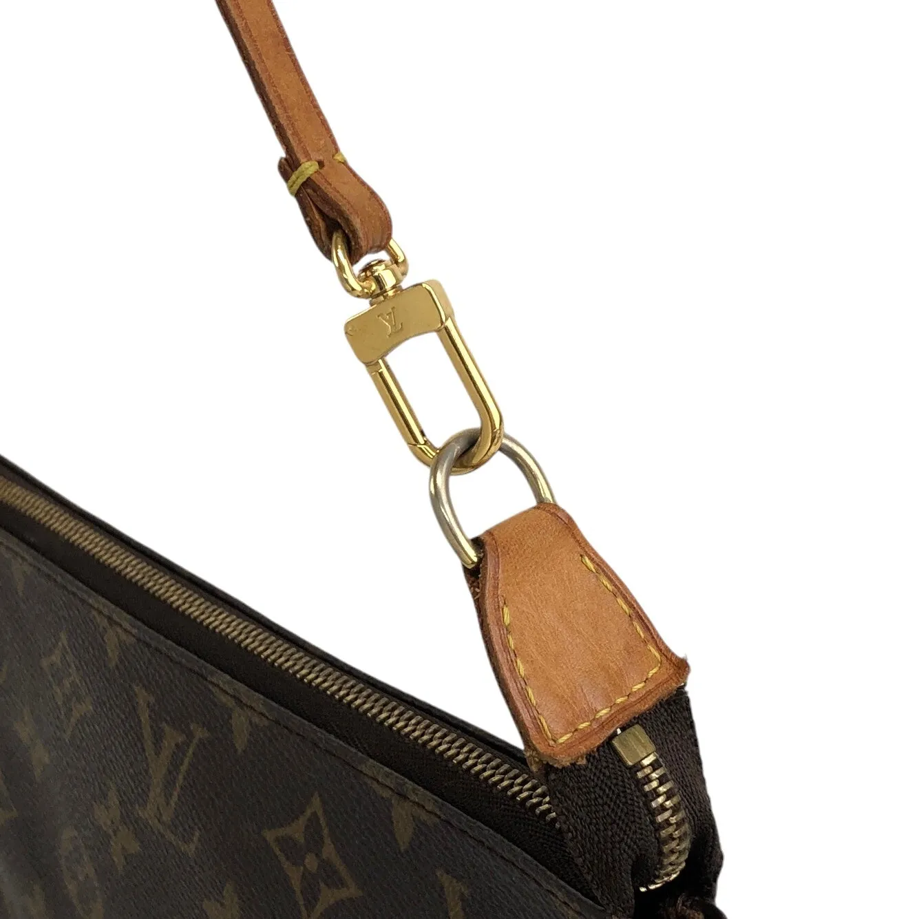 LOUIS VUITTON Monogram Small Handbag Brown M51980 Vintage dbvyz4