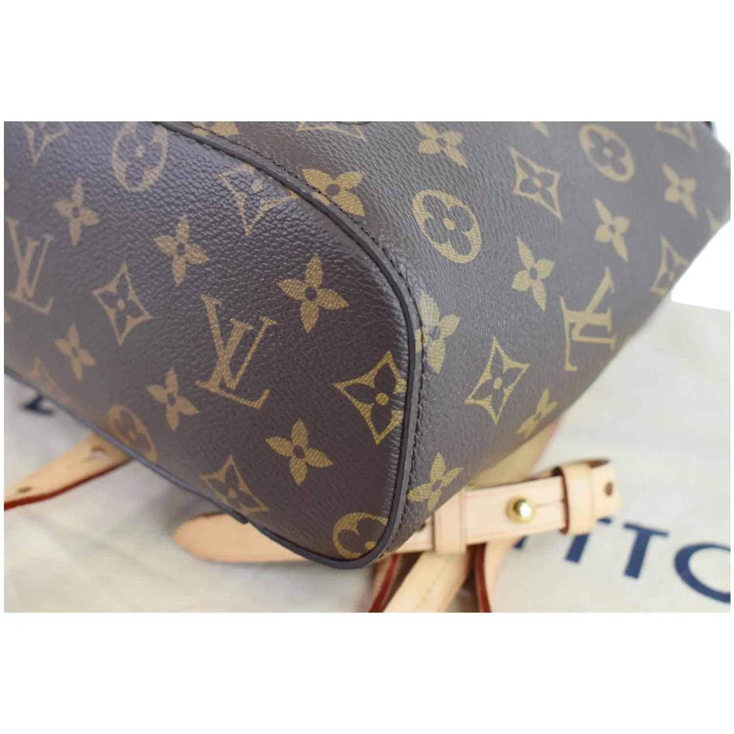 LOUIS VUITTON Montsouris NM Monogram Canvas Backpack Bag Brown