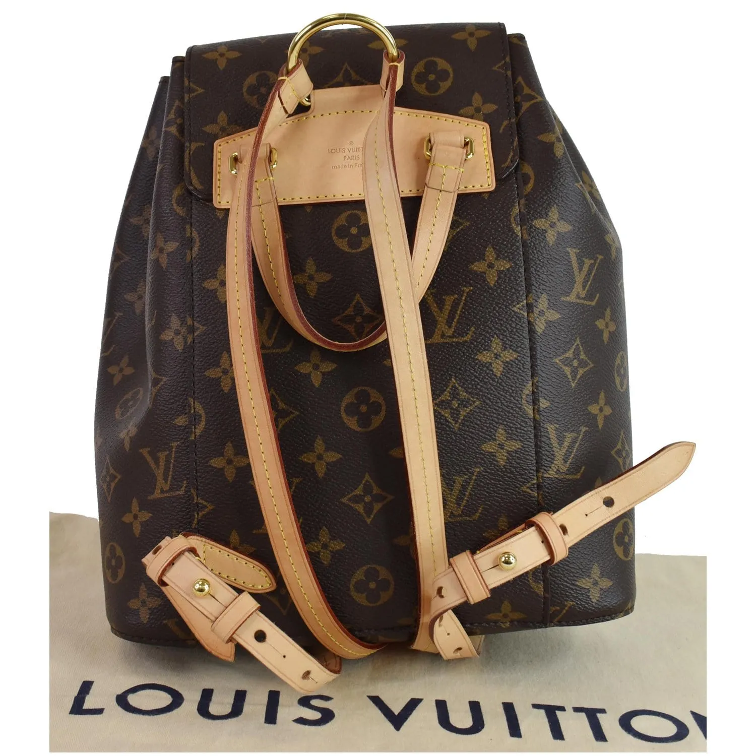 LOUIS VUITTON Montsouris NM Monogram Canvas Backpack Bag Brown