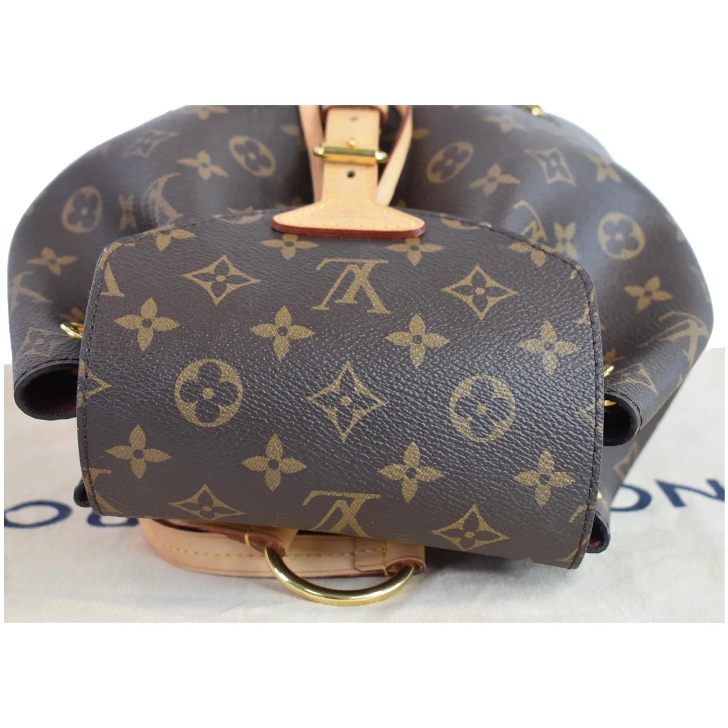 LOUIS VUITTON Montsouris NM Monogram Canvas Backpack Bag Brown