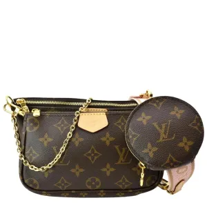 LOUIS VUITTON Multi Pochette Accessoires Monogram Canvas Shoulder Bag Light Pink