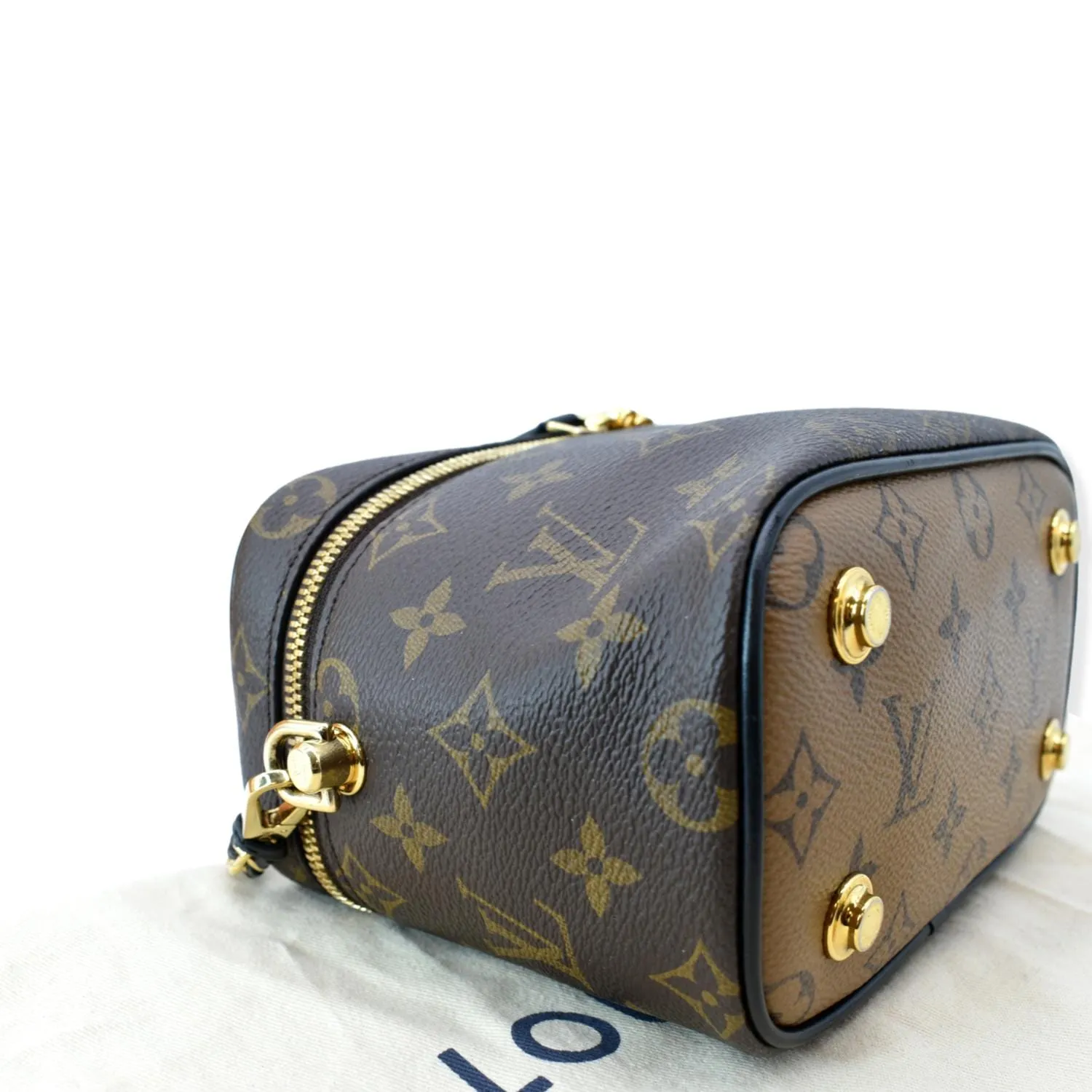 LOUIS VUITTON Vanity PM Monogram Reverse Canvas Crossbody Bag Brown
